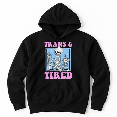 And Tired Funny Skeleton Lgbt Pride Hoodie