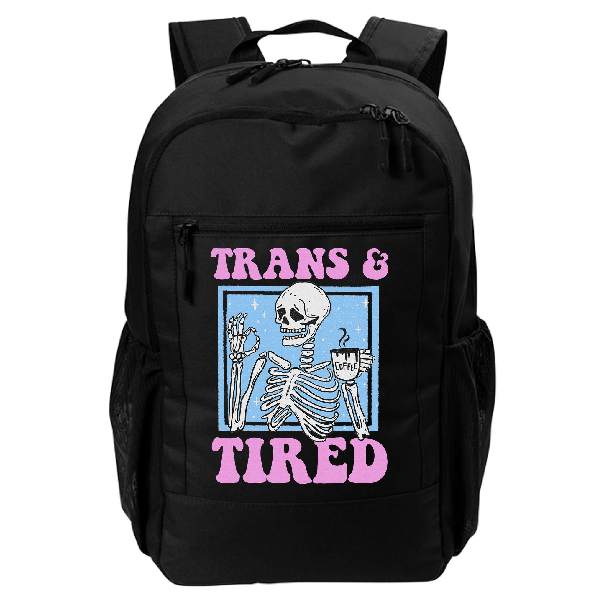And Tired Funny Skeleton Lgbt Pride Backpack