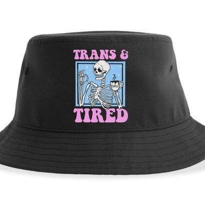 And Tired Funny Skeleton Lgbt Pride Sustainable Bucket Hat