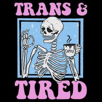 And Tired Funny Skeleton Lgbt Pride 7-Panel Snapback Hat