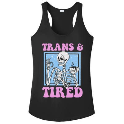 And Tired Funny Skeleton Lgbt Pride Ladies PosiCharge Competitor Racerback Tank