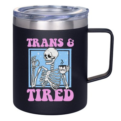 And Tired Funny Skeleton Lgbt Pride 12oz Stainless Steel Coffee Mug