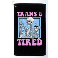 And Tired Funny Skeleton Lgbt Pride Golf Towel