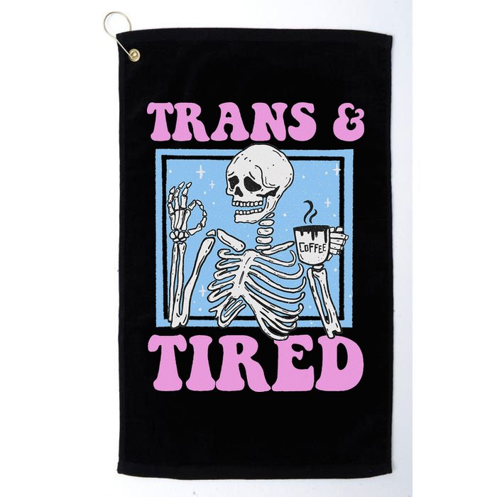 And Tired Funny Skeleton Lgbt Pride Golf Towel