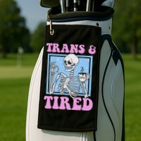 And Tired Funny Skeleton Lgbt Pride Golf Towel