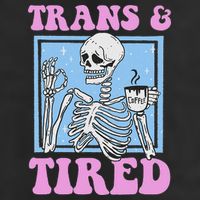 And Tired Funny Skeleton Lgbt Pride Golf Towel