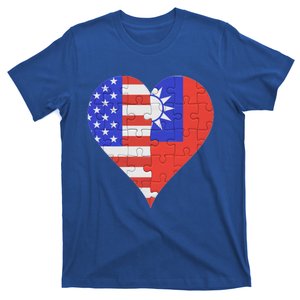 American Taiwanese Flag Heart Funny Gift T-Shirt