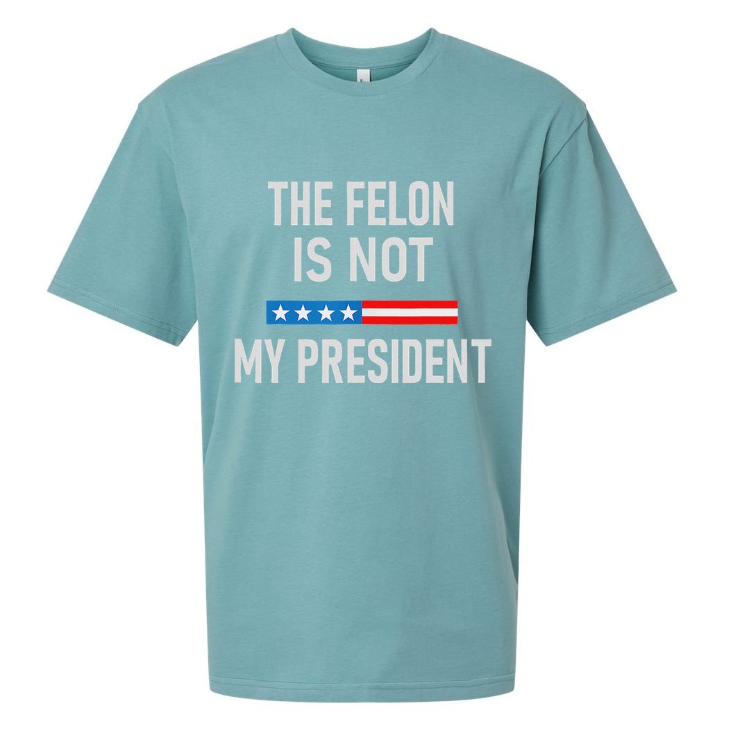 Anti Trump Felon Not My President Sueded Cloud Jersey T-Shirt