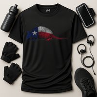 Armadillo Texas Flag Cooling Performance Crew T-Shirt