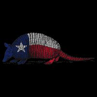Armadillo Texas Flag Cooling Performance Crew T-Shirt