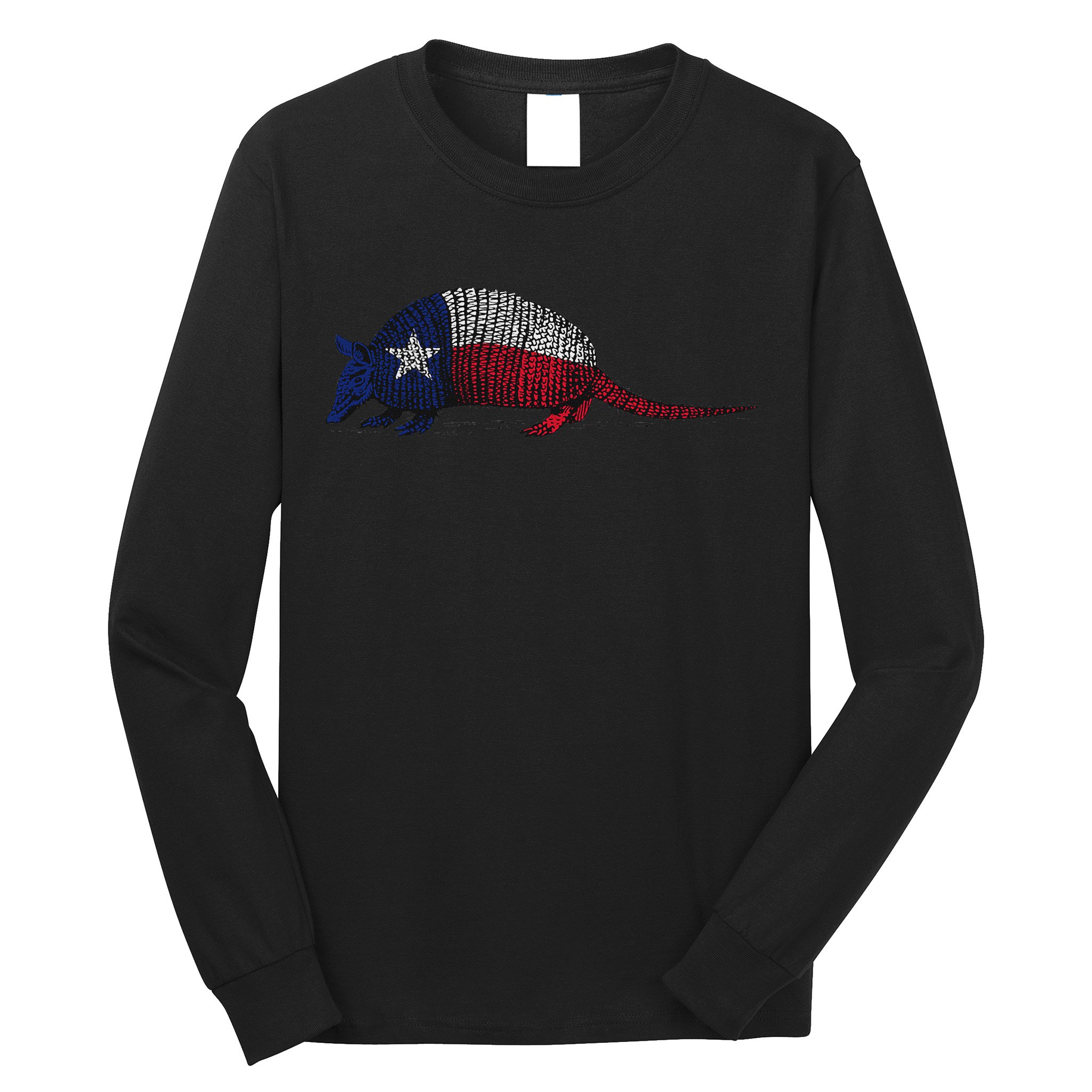 Armadillo Texas Flag Long Sleeve Shirt