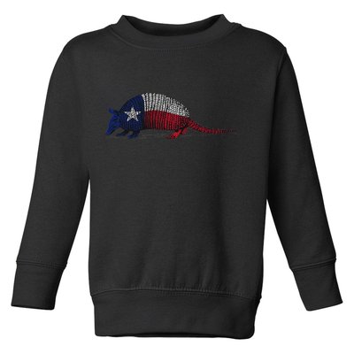 Armadillo Texas Flag Toddler Sweatshirt