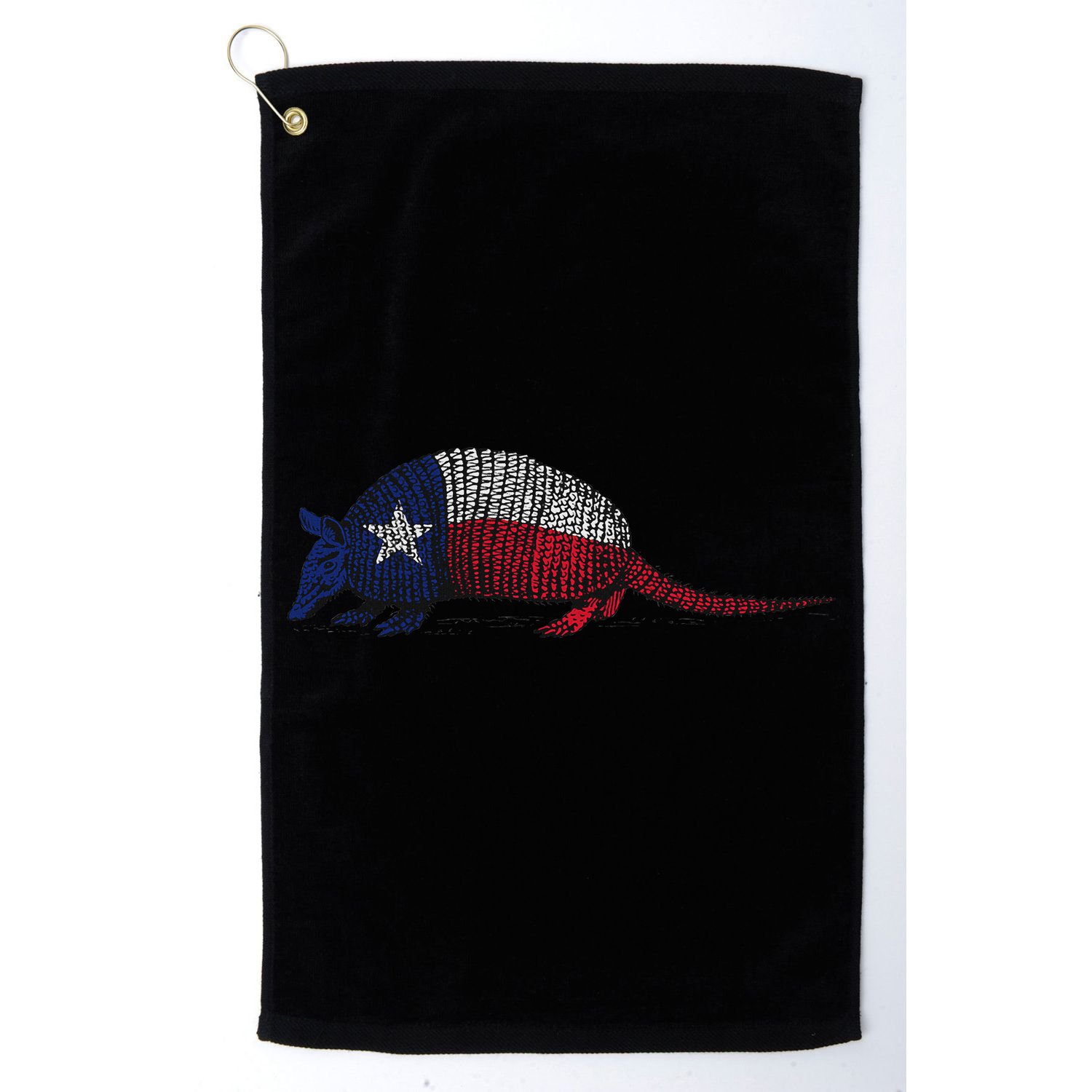 Armadillo Texas Flag Golf Towel