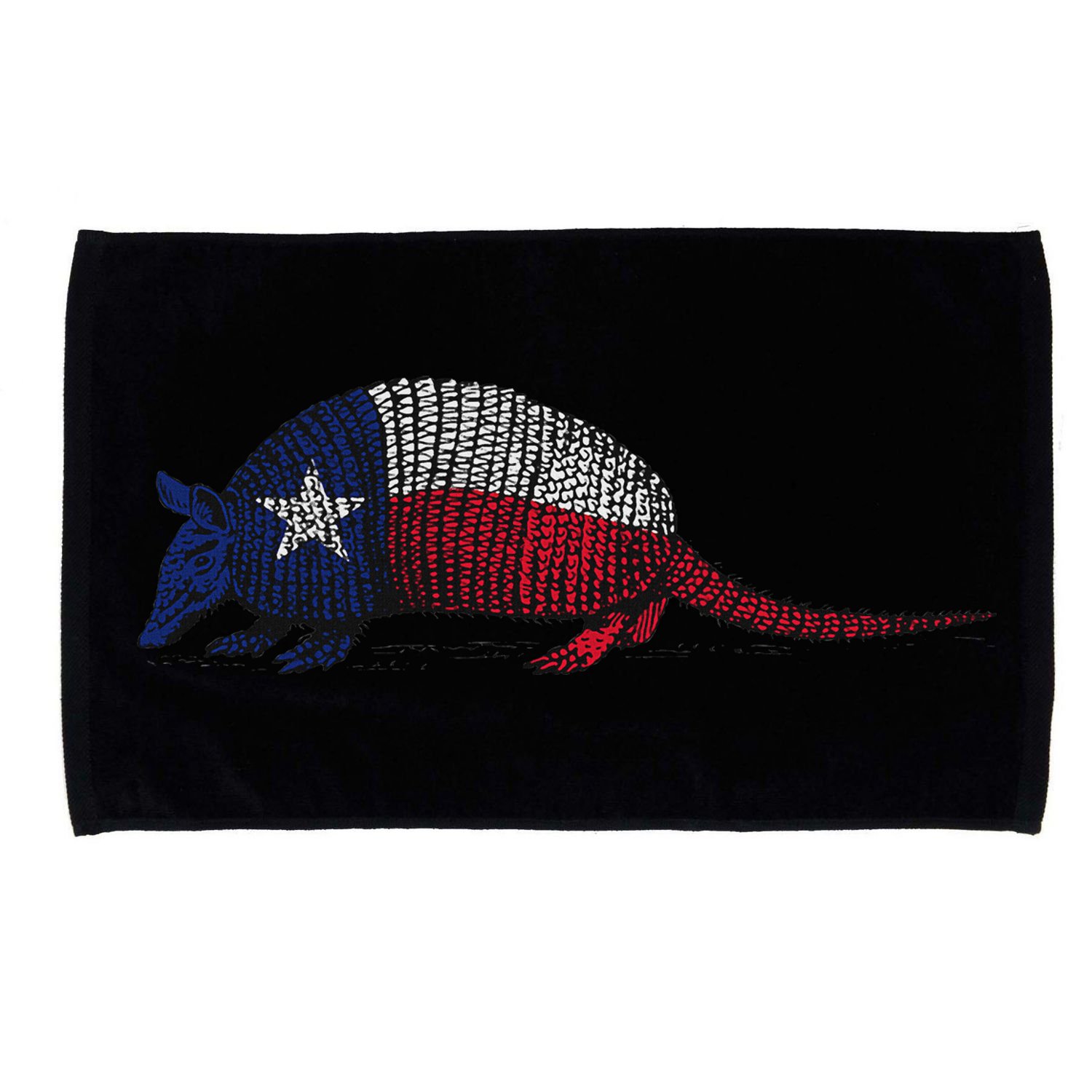 Armadillo Texas Flag Microfiber Hand Towel