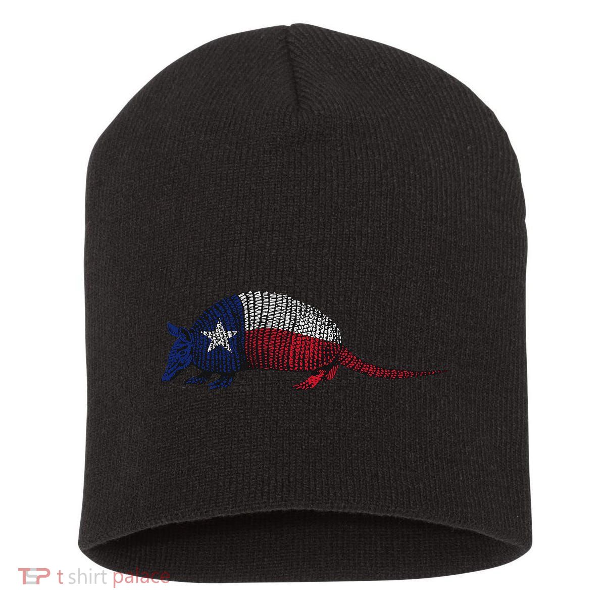 Armadillo Texas Flag Short Acrylic Beanie