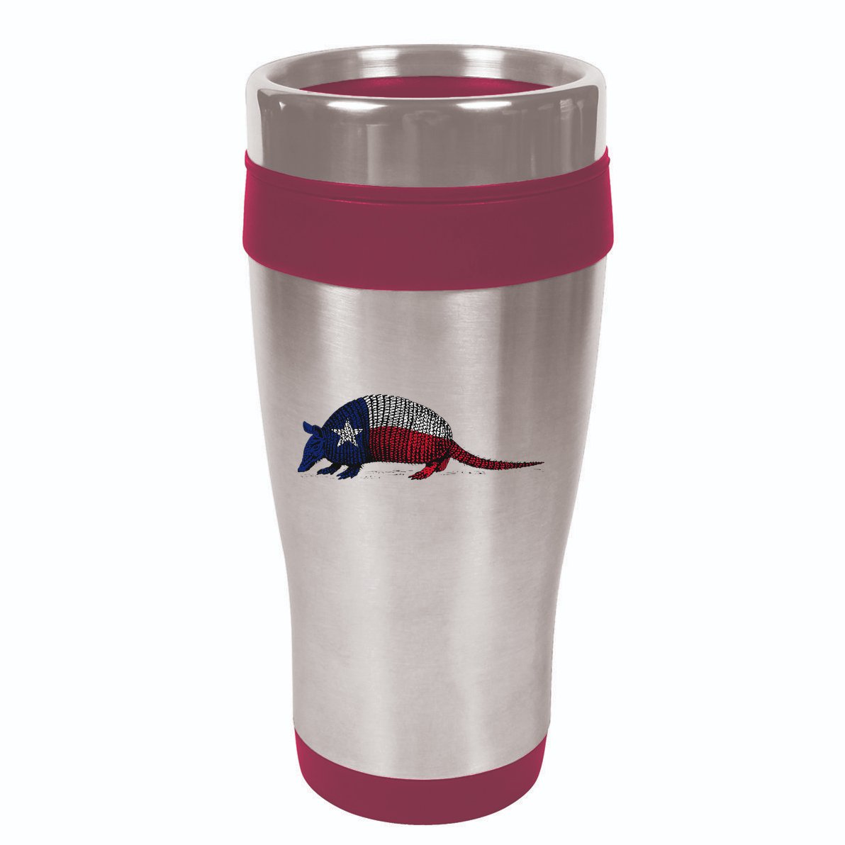 Armadillo Texas Flag 16oz Travel Tumbler