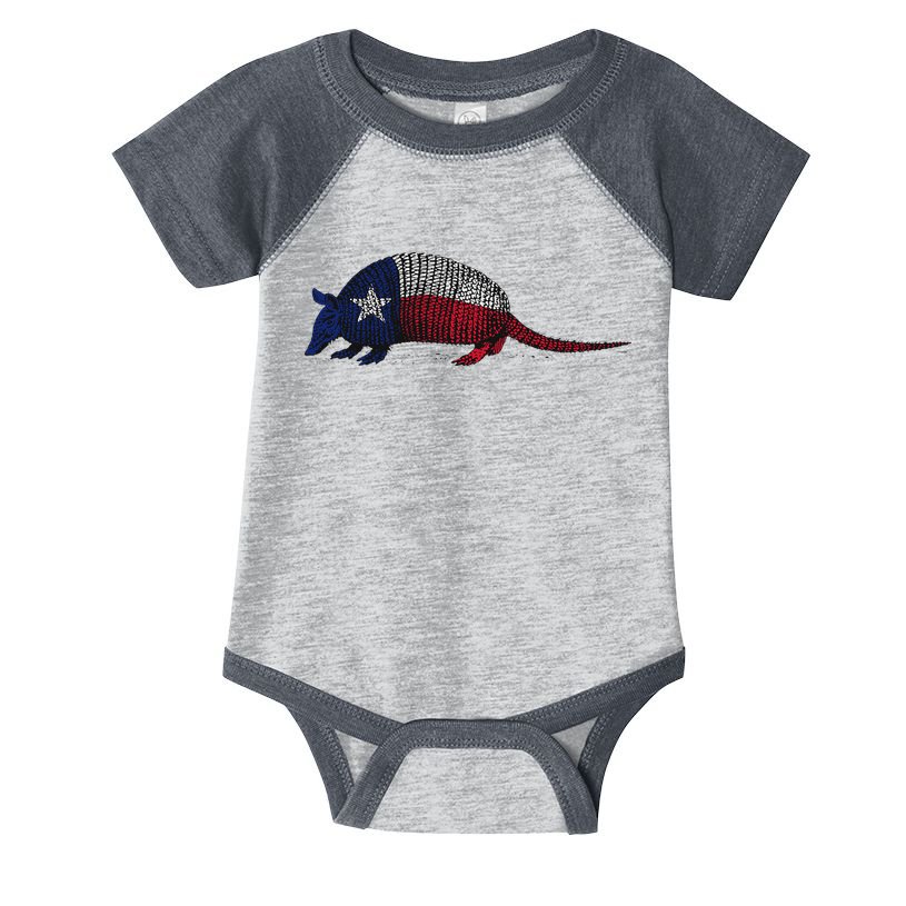 Armadillo Texas Flag Infant Baby Jersey Bodysuit