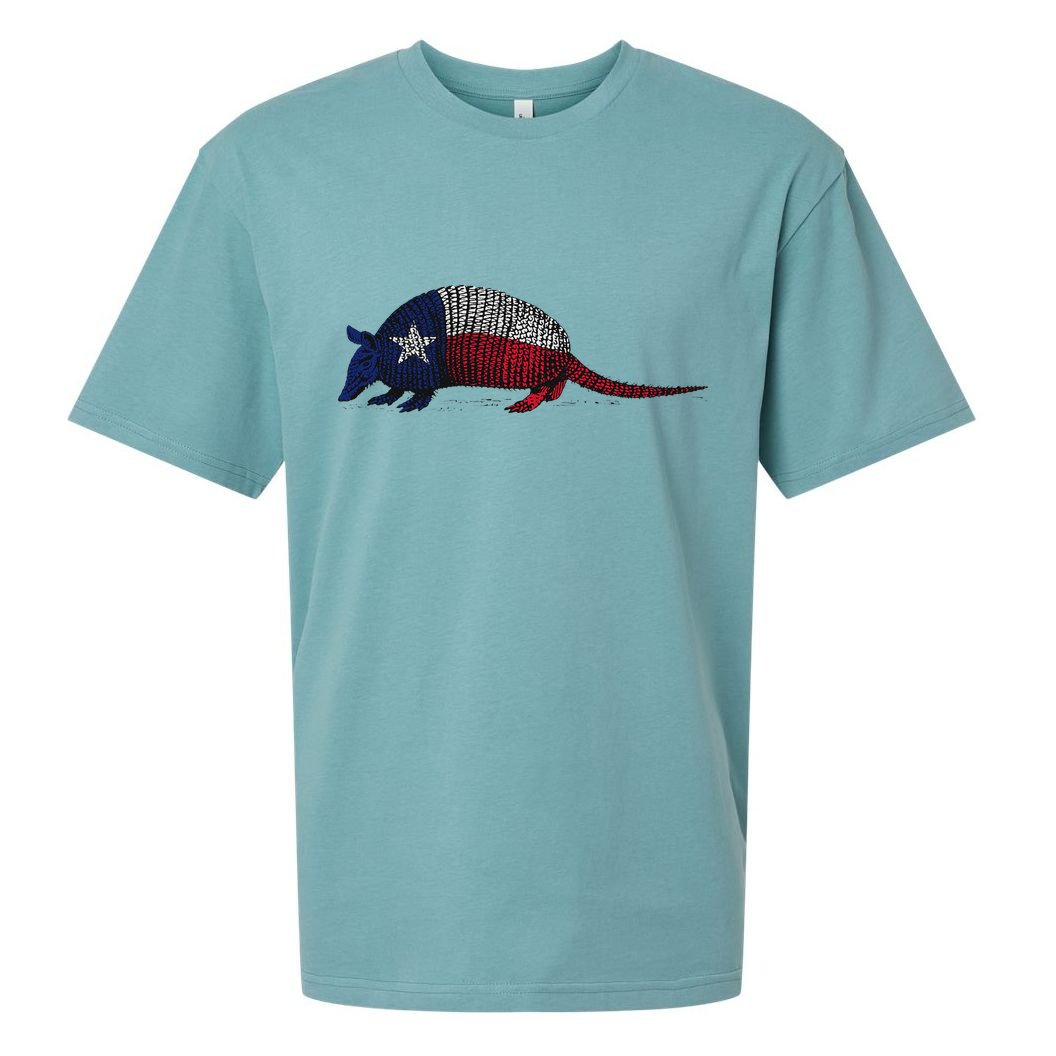 Armadillo Texas Flag Sueded Cloud Jersey T-Shirt