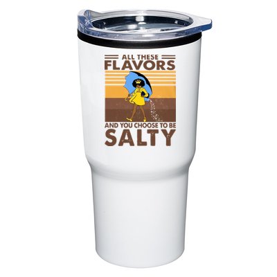 All These Flavors And You Choose To Be Salty Black Girl Vintage Retro Tumbler