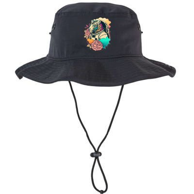 Astronaut Tiger Flowery Design Bucket Hat