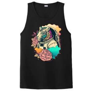 Astronaut Tiger Flowery Design PosiCharge Competitor Tank