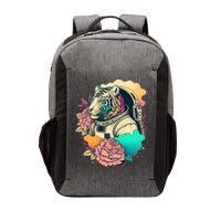 Astronaut Tiger Flowery Design Vector Backpack