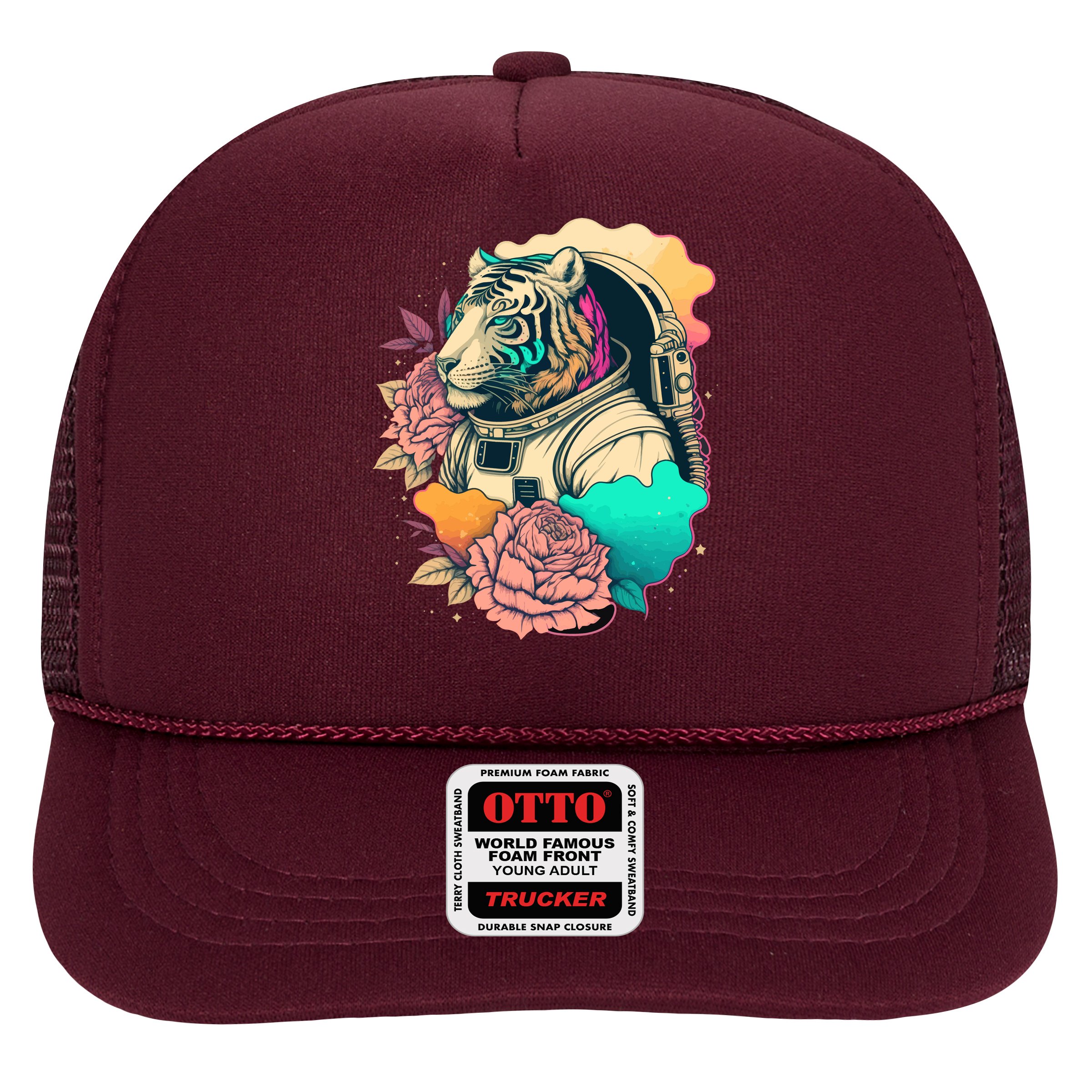 Astronaut Tiger Flowery Design Hat