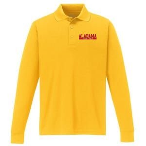 Alabama Track & Field Performance Long Sleeve Polo