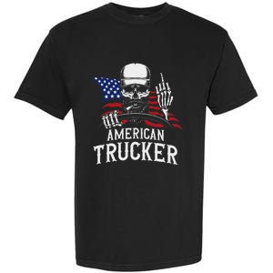 American Trucker For Patriotic Truck Driver Garment-Dyed Heavyweight T-Shirt