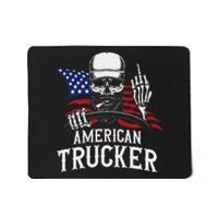 American Trucker For Patriotic Truck Driver Mousepad