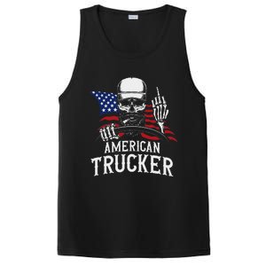 American Trucker For Patriotic Truck Driver PosiCharge Competitor Tank