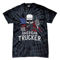 American Trucker For Patriotic Truck Driver Tie-Dye T-Shirt