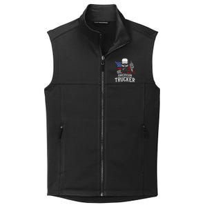 American Trucker For Patriotic Truck Driver Collective Smooth Fleece Vest