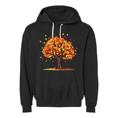 Autumn Tree Fall Lover Garment-Dyed Fleece Hoodie