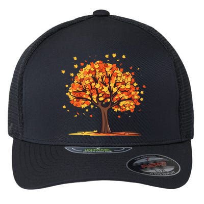 Autumn Tree Fall Lover Flexfit Unipanel Trucker Cap