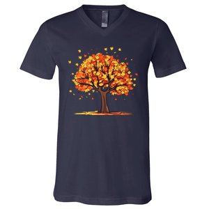 Autumn Tree Fall Lover V-Neck T-Shirt