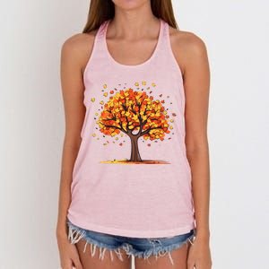 Autumn Tree Fall Lover Women's Knotted Racerback Tank