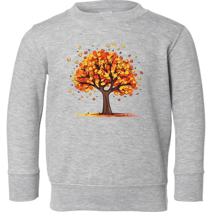 Autumn Tree Fall Lover Toddler Sweatshirt