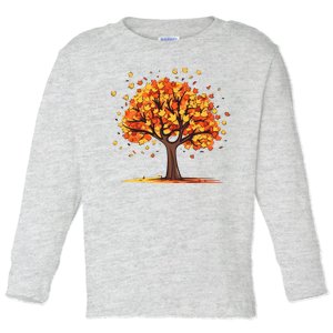 Autumn Tree Fall Lover Toddler Long Sleeve Shirt