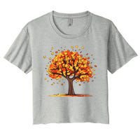 Autumn Tree Fall Lover Women's Crop Top Tee