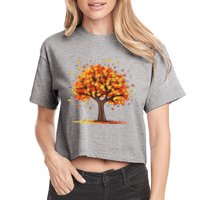 Autumn Tree Fall Lover Crop Top