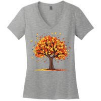 Autumn Tree Fall Lover Women's V-Neck T-Shirt