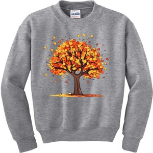 Autumn Tree Fall Lover Kids Sweatshirt