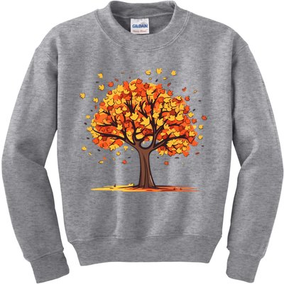 Autumn Tree Fall Lover Kids Sweatshirt
