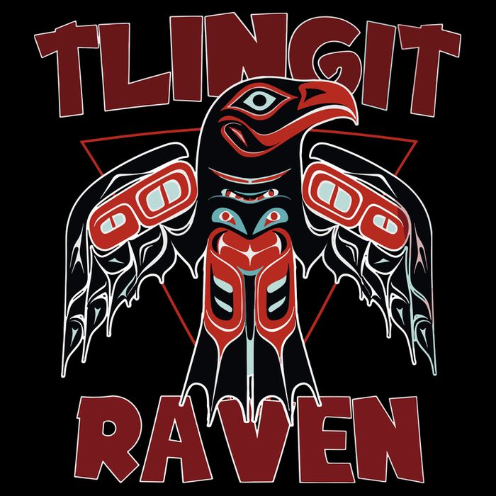 Alaska Tlingit For Native Raven Totem 7-Panel Snapback Hat
