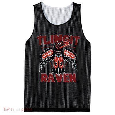 Alaska Tlingit For Native Raven Totem Mesh Reversible Basketball Jersey Tank