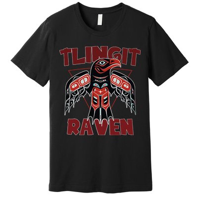 Alaska Tlingit For Native Raven Totem Premium T-Shirt