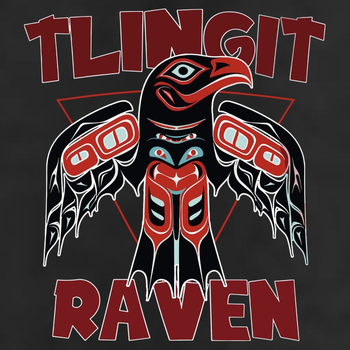 Alaska Tlingit For Native Raven Totem Golf Towel