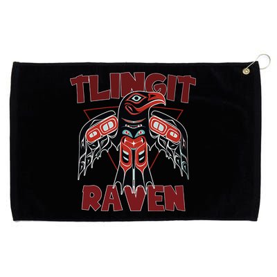 Alaska Tlingit For Native Raven Totem Grommeted Golf Towel