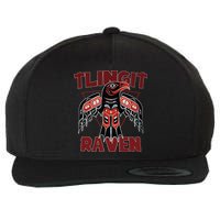 Alaska Tlingit For Native Raven Totem Wool Snapback Cap